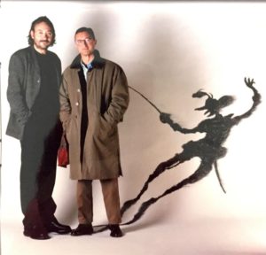 Con Arturo en 1998. La sombra de Alatriste es alargada. Foto: Chema Conesa