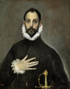 El caballero de la mano en el pecho, cuadro de El Greco en quien algunos han querido ver a Cervantes