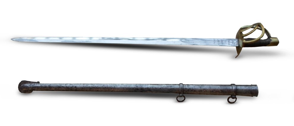 Espada de tropa de caballería de línea modelo 1825. Foto: Colección particular