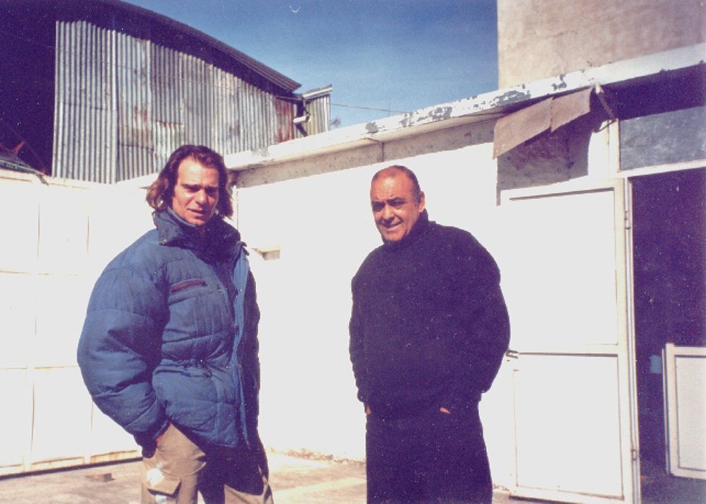 Pablo y Rodolfo Otero, su instructor en la escuela naútica