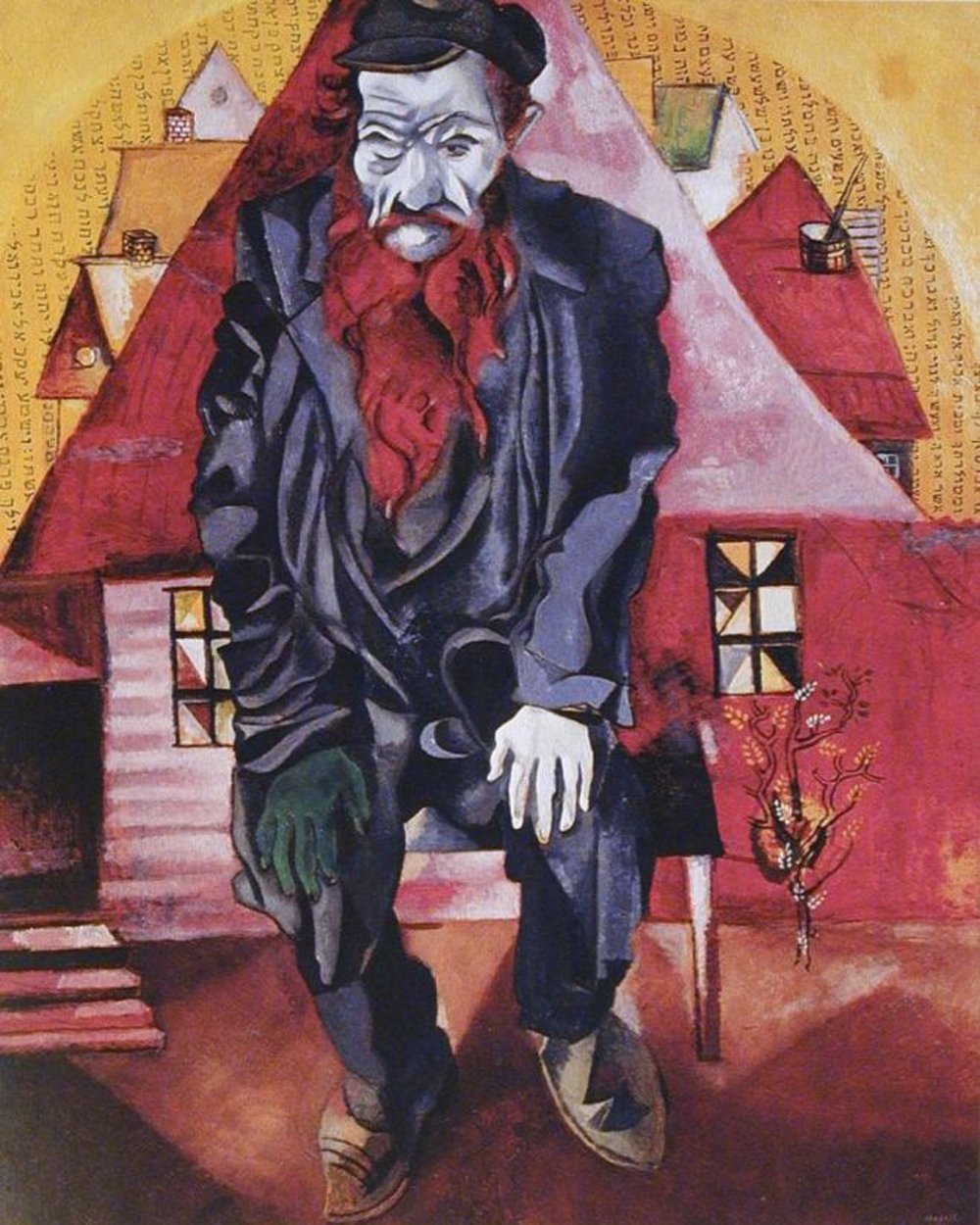 Judío en rojo, de Chagall