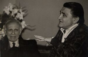Con Bioy Casares en Oviedo, 1992