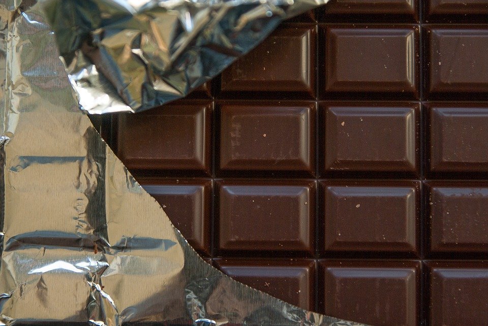 Tableta de chocolate. Foto de Jackmac34, de Pixabay