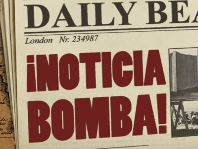 Fragmento de la portada de ¡Noticia bomba!