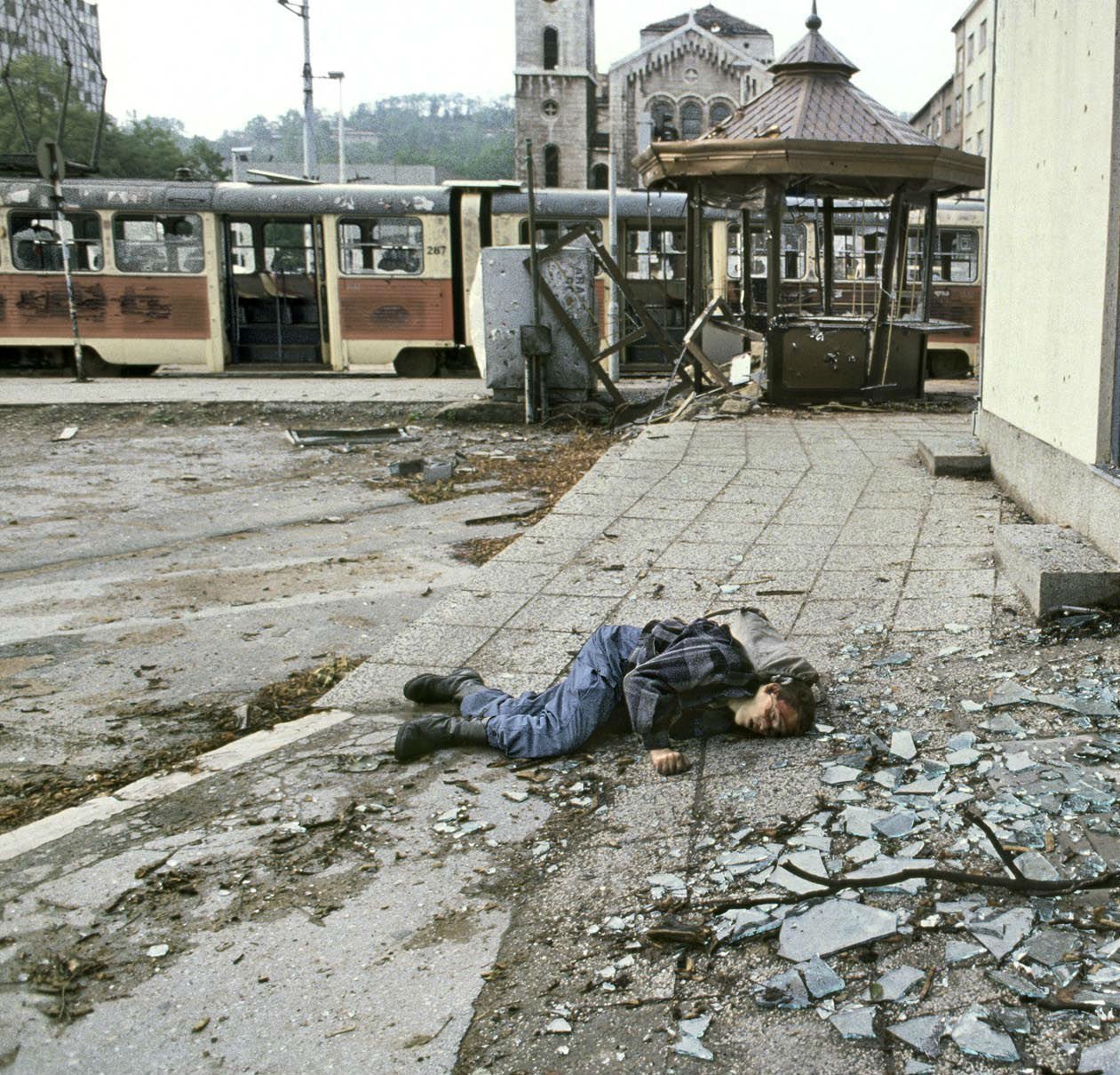 Escena de la guerra de los Balcanes. Foto Gervasio Sánchez