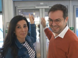 Cristina López Barrio y Javier Sierra a punto de empezar la #GiraPremioPlaneta2017