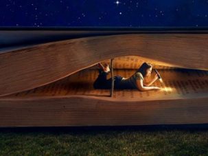Leyendo bajo las estrellas