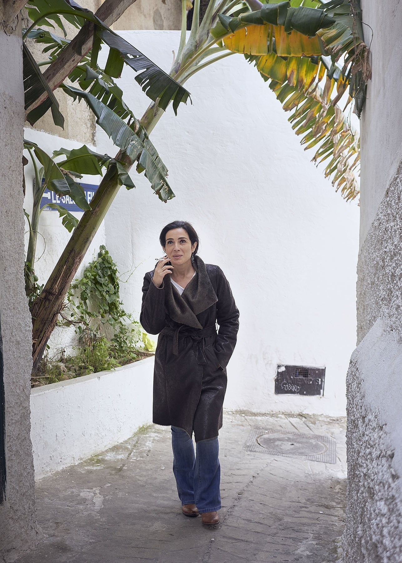 Cristina López Barrio en la Kasbah. Foto: Manuel Yllera