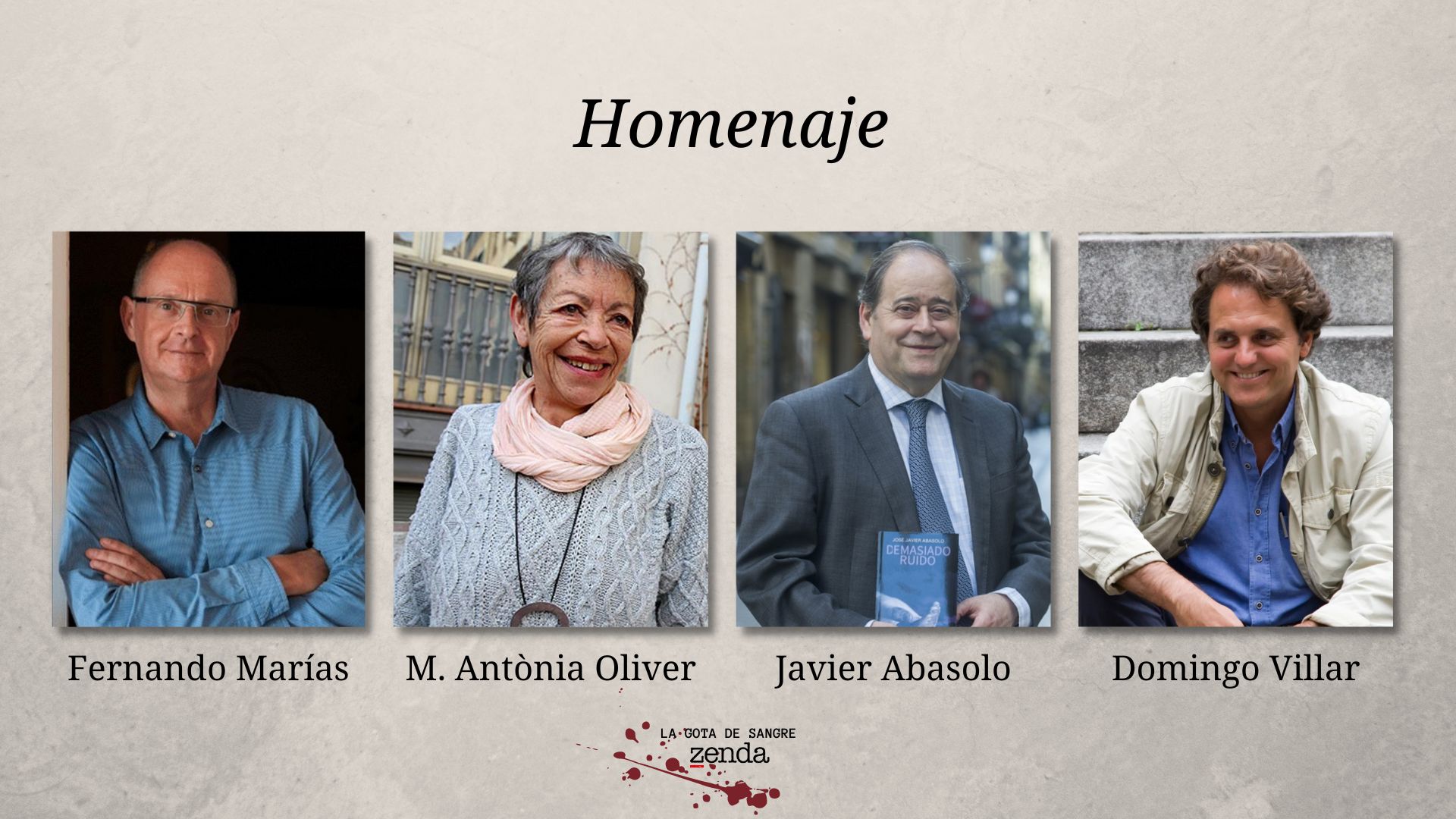 Homenaje a Fernando Marías, Maria Antònia Oliver, Javier Abasolo y Domingo Villar