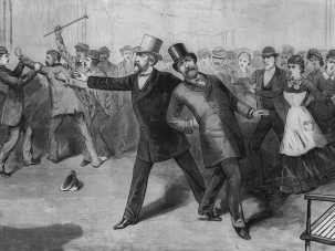El presidente estadounidense James Garfield, víctima de un atentado