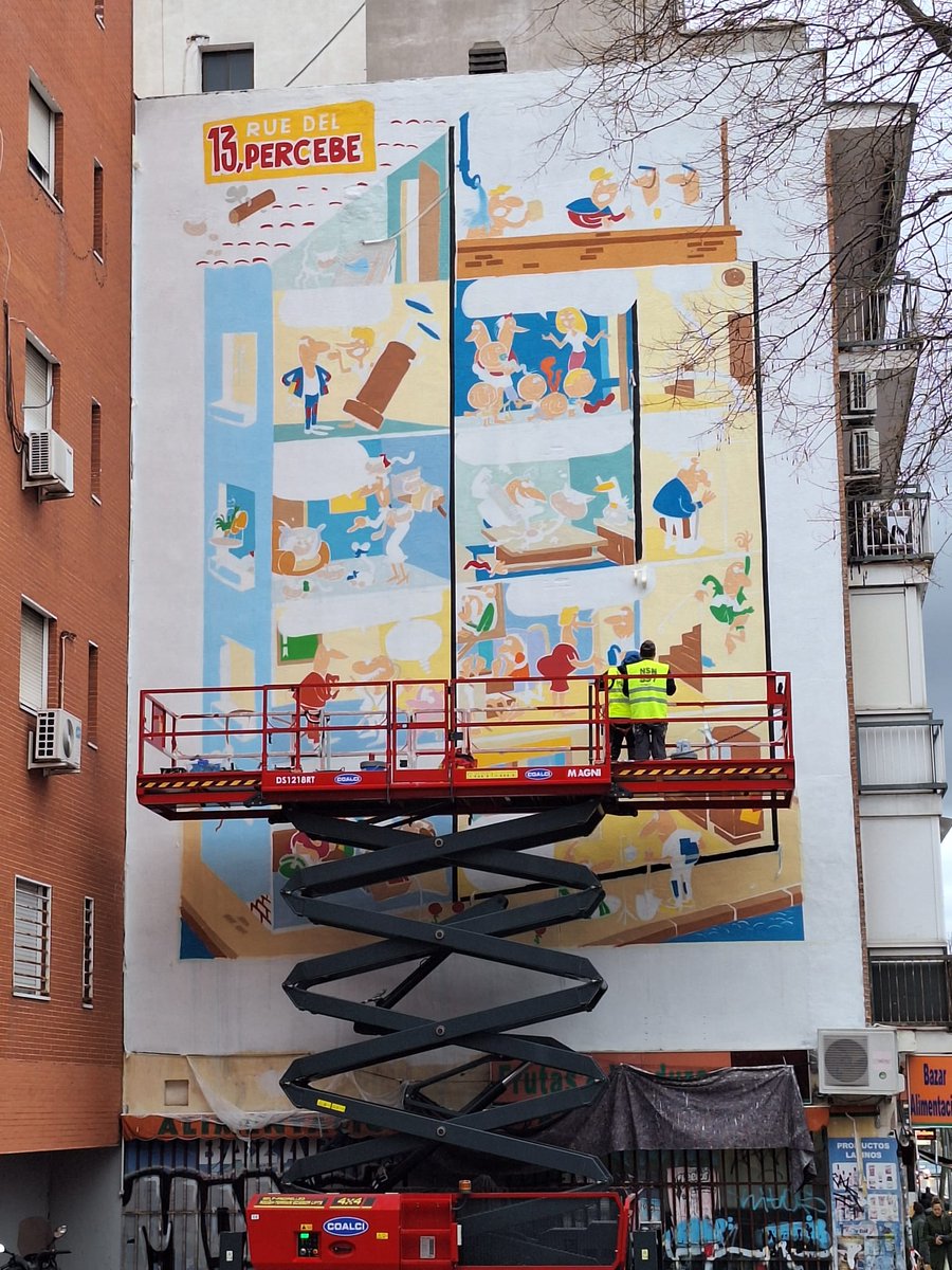 Bruguera celebra el Día Oficial de Francisco Ibáñez con un mural de 13, Rue del Percebe en Carabanchel