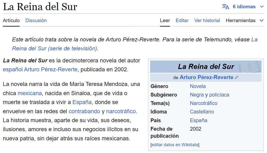 Cómo engañar a Wikipedia y qué tiene que ver la Reina del Sur con ello