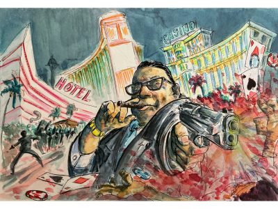 Con Mario Puzo en Las Vegas