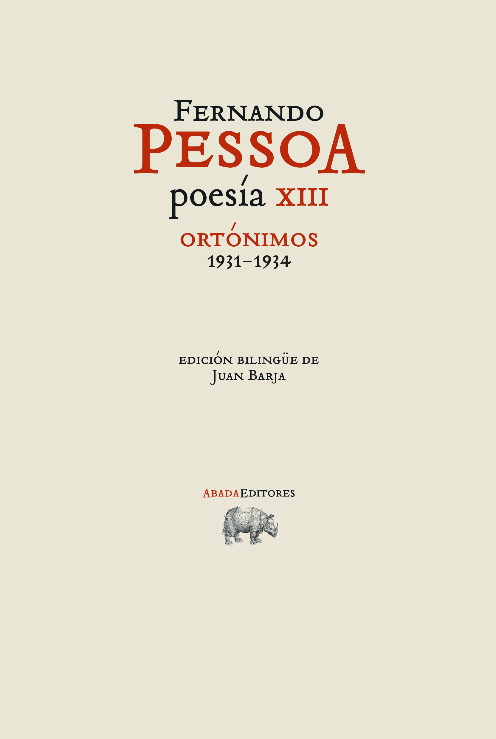 5 poemas de Ortónimos: 1931-1934, de Fernando Pessoa
