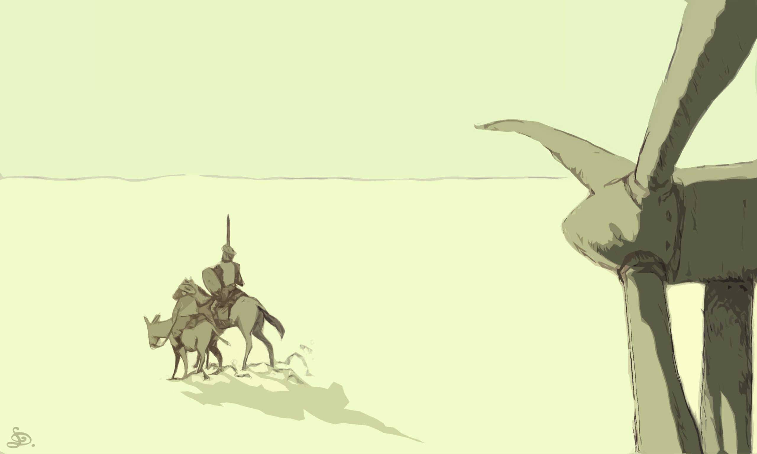 No son molinos, amigo Sancho, que son gigantes