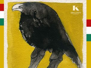 Un arcoíris negro inclinado en el vacío