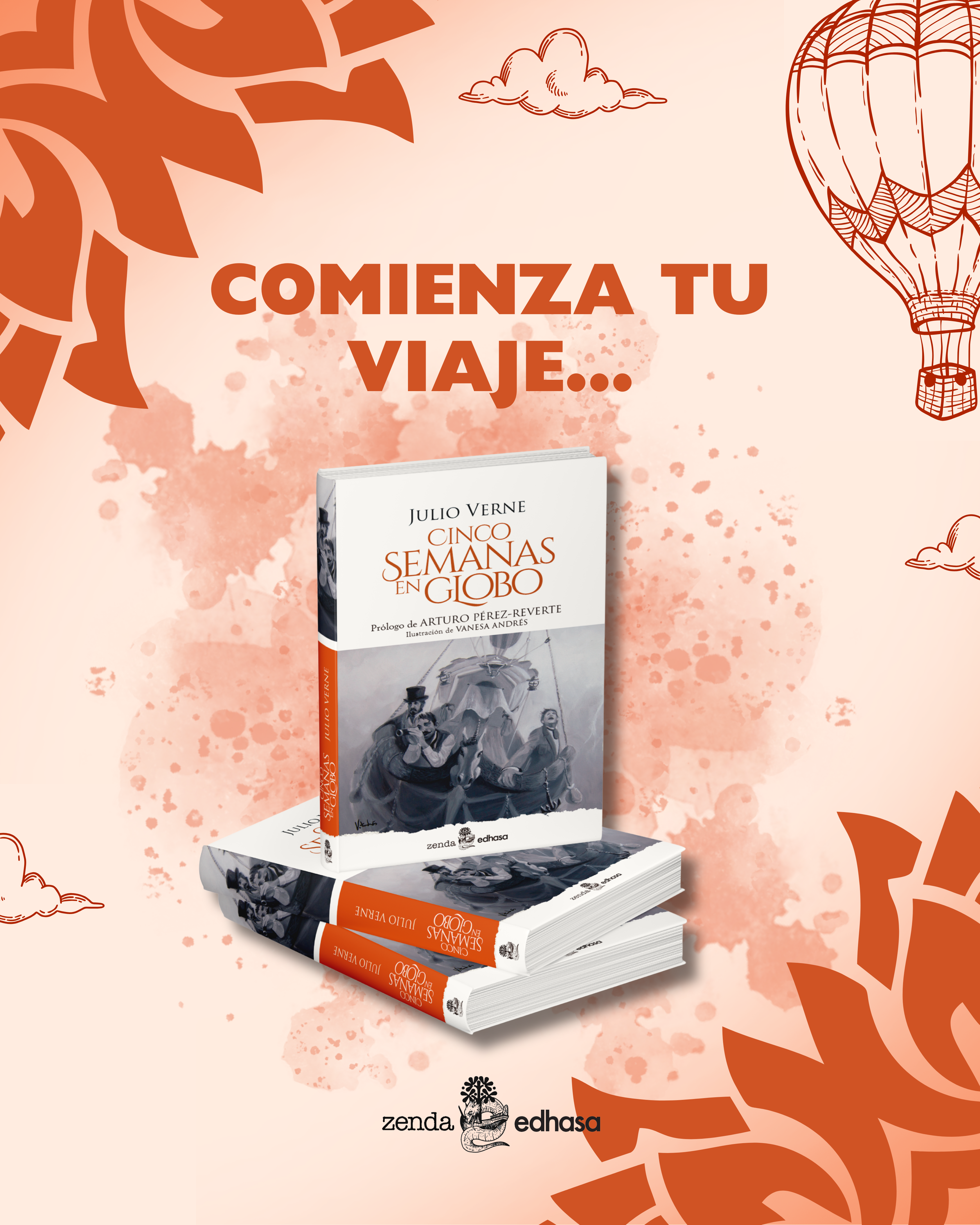 Libros Zenda-Edhasa Cinco semanas en globo