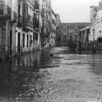 La casa de Cervantes inundada por el Esgueva en 1936