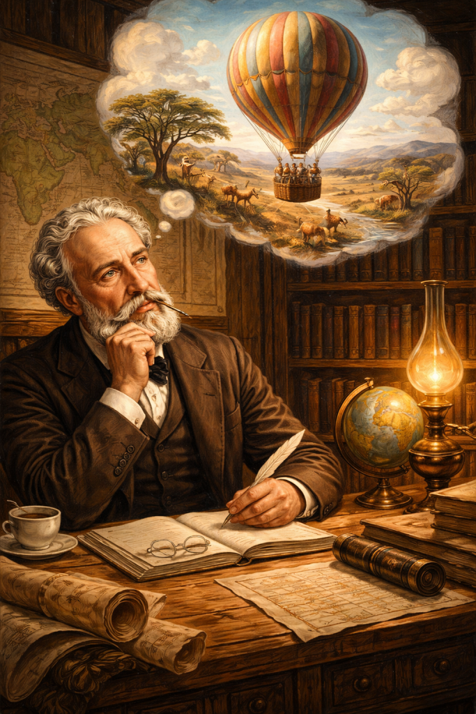 Julio Verne: “En lugar de hacer caminar a mis personajes, los hice volar”