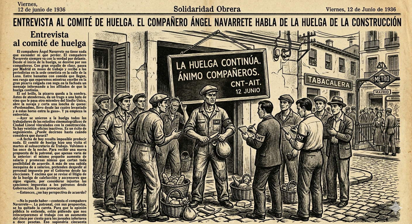 12 de junio de 1936: Entrevista al comité de huelga