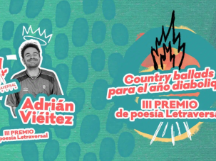 Andrián Viéitez, ganador del III Premio de Poesía Letraversal con “Country Ballads para el año diabolique”