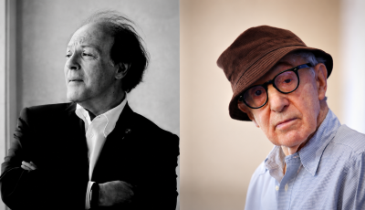 Javier Marías y Woody Allen hablando en París
