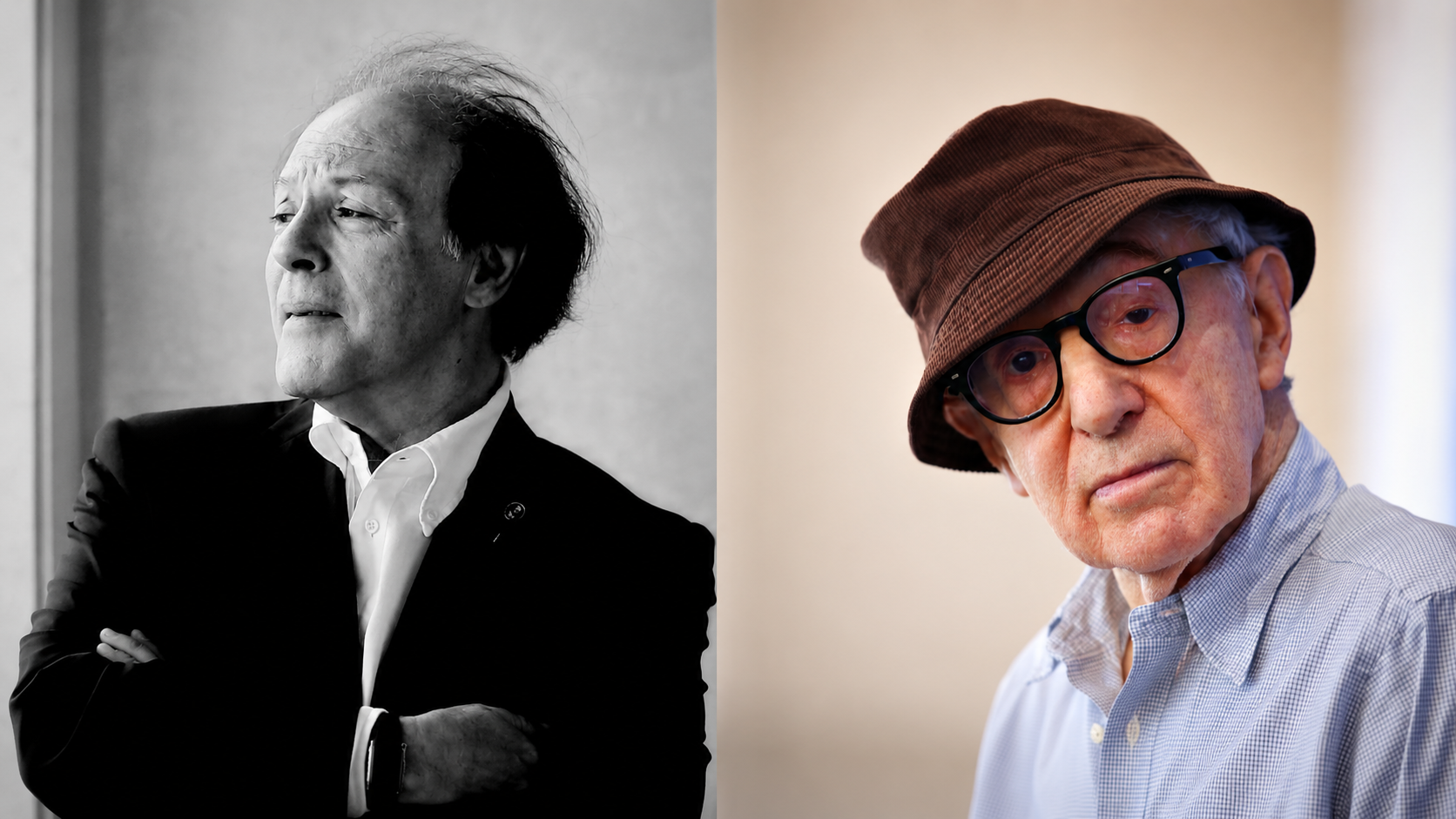Javier Marías y Woody Allen hablando en París