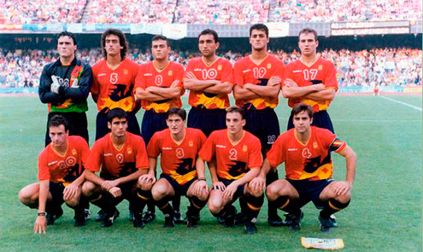 La selección española de fútbol, oro olímpico en Barcelona