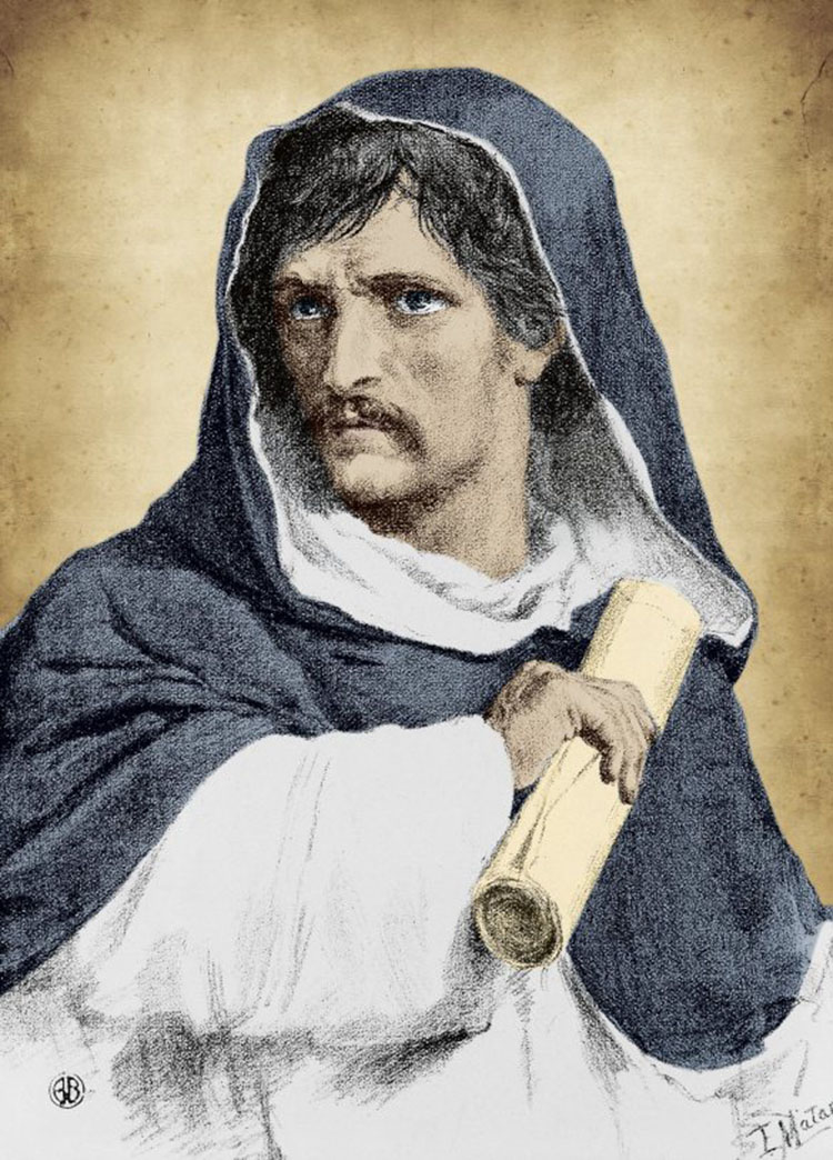Giordano Bruno muere en la hoguera