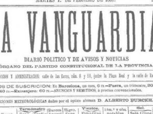 Publicación del primer número de La Vanguardia